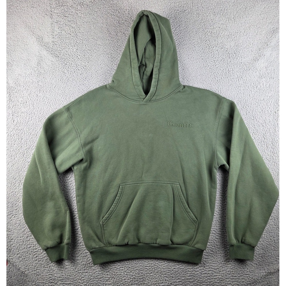 Comfrt Comfort Hoodie Adult Medium Green Pullover Sweatshirt Casual Fleece